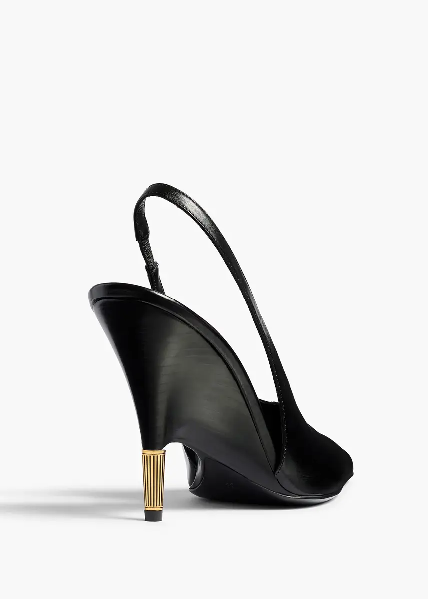 Khaite Bella Pump In Black Glazed Leather | Thumbnail 4 Khaite Bella Pump In Black Glazed Leather | Thumbnail 4