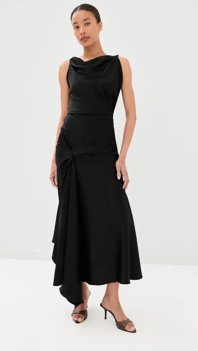 Victoria Beckham Posy Midi Dress | Thumbnail 2 Victoria Beckham Posy Midi Dress | Thumbnail 2