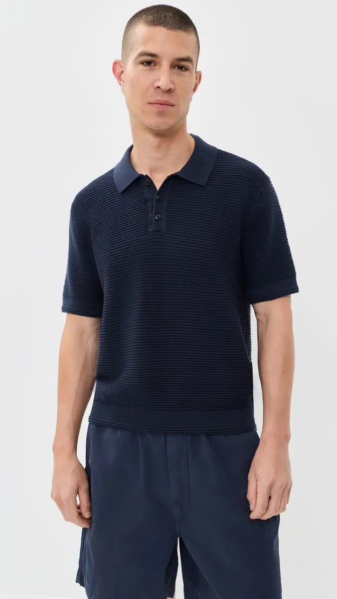 Madewell Short Sleeve Stitch Interest Polo | Thumbnail 2 Madewell Short Sleeve Stitch Interest Polo | Thumbnail 2