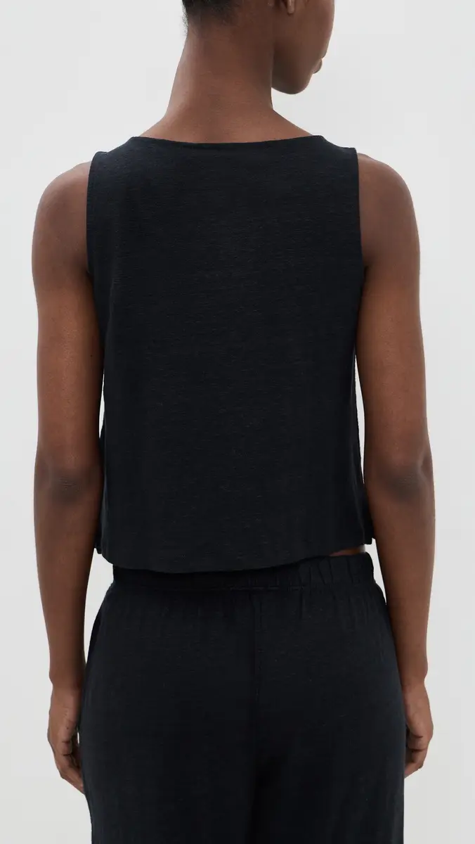 Eberjey Linen Knit Boat Neck Crop Tank | Thumbnail 3