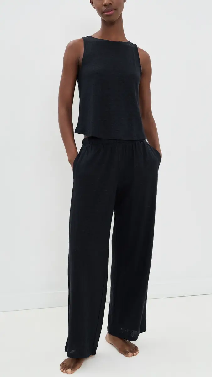 Eberjey Linen Knit Boat Neck Crop Tank | Thumbnail 5