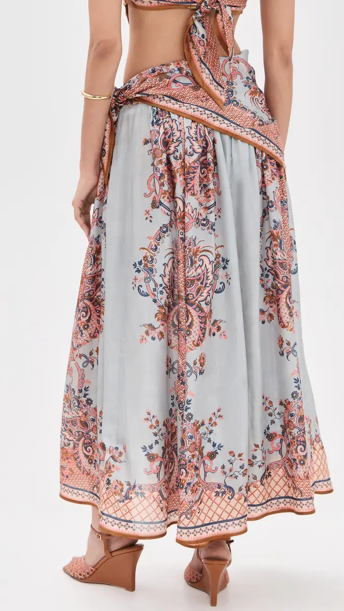 Zimmermann Silk Aster Scarf Midi Skirt | Thumbnail 3