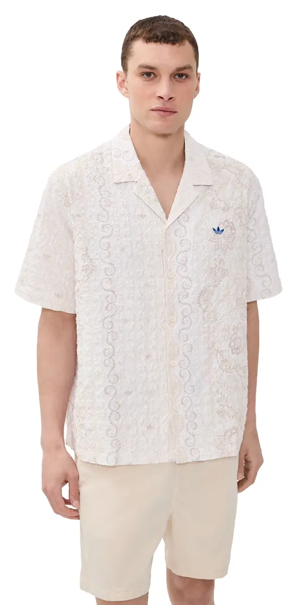 Adidas Printed Seersucker Resort Shirt | Image 1 Adidas Printed Seersucker Resort Shirt | Image 1