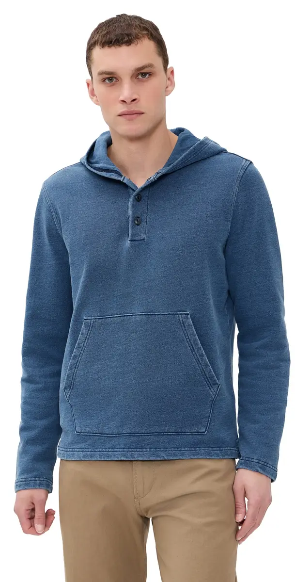 Taylor Stitch The Baja Pullover Washed Indigo Terry | Image 1 Taylor Stitch The Baja Pullover Washed Indigo Terry | Image 1