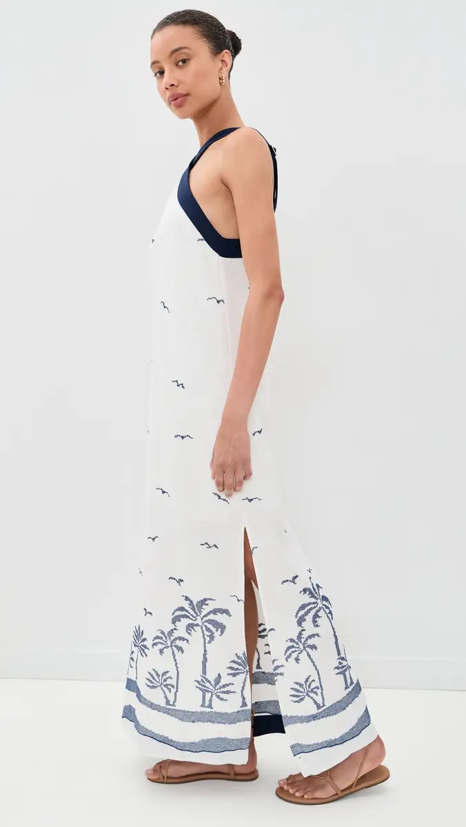 Dress To Nautical Embroidered Maxi Dress | Thumbnail 4 Dress To Nautical Embroidered Maxi Dress | Thumbnail 4
