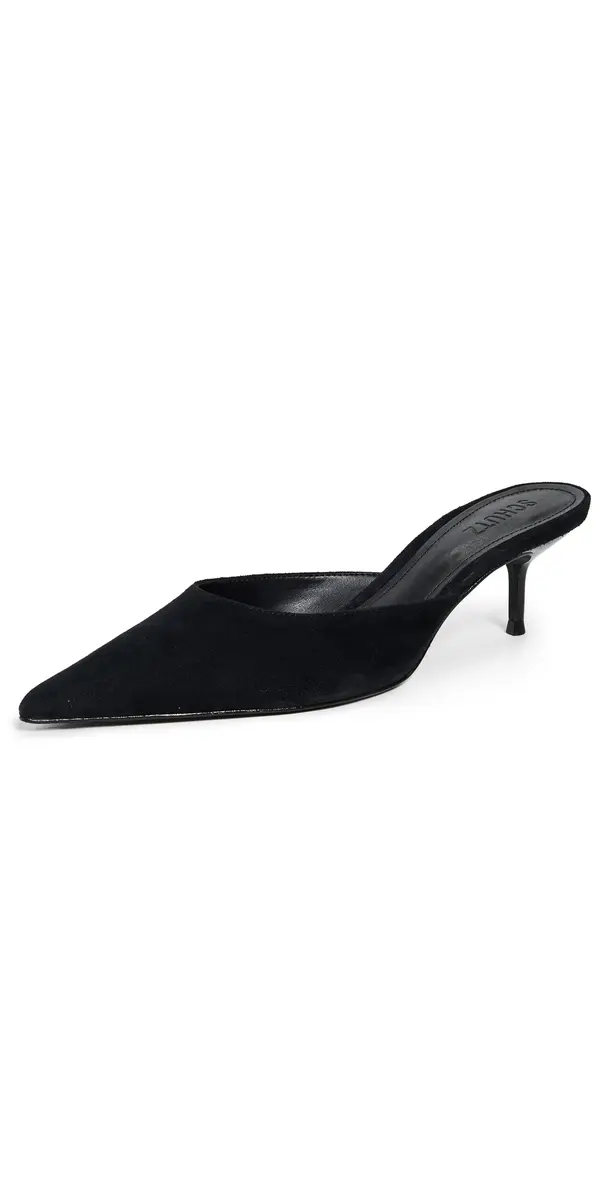 Schutz Julie Kitten Heel Mules Black | Image 1 Schutz Julie Kitten Heel Mules Black | Image 1