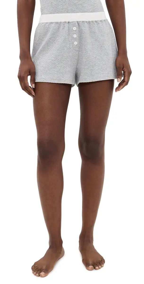 Cozyland by Morgan Lane Tate Shorts Heather Grey | Image 1 Cozyland by Morgan Lane Tate Shorts Heather Grey | Image 1