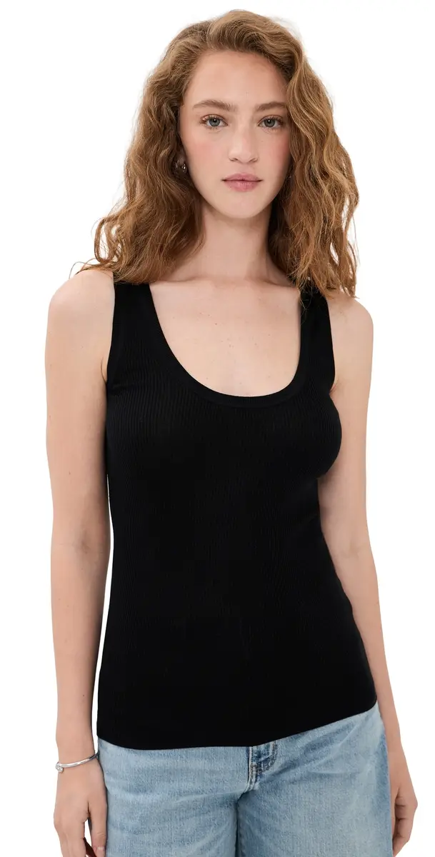 Renggli coop Neck Rib Tank Ink | Image 1 Renggli coop Neck Rib Tank Ink | Image 1
