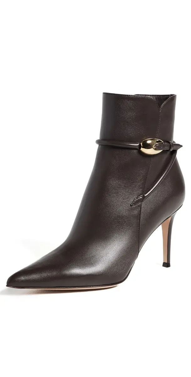 Gianvito Rossi Nappa Booties Moka | Image 1 Gianvito Rossi Nappa Booties Moka | Image 1