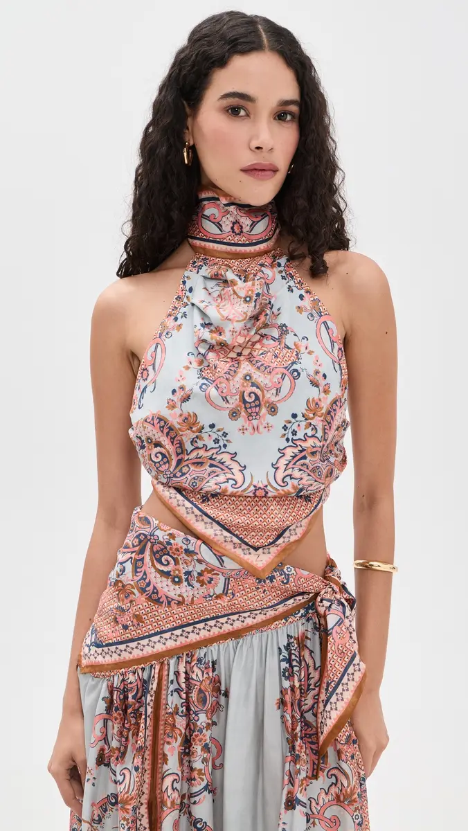 Zimmermann Silk Aster Scarf Bodice | Thumbnail 2 Zimmermann Silk Aster Scarf Bodice | Thumbnail 2