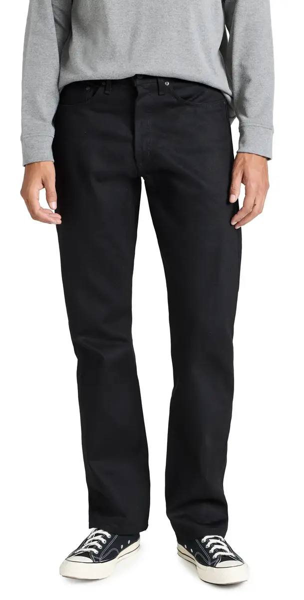 Naked & Famous Denim Solid Selvedge Jeans Black | Image 1 Naked & Famous Denim Solid Selvedge Jeans Black | Image 1