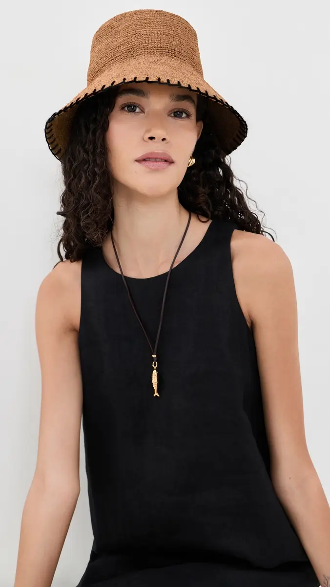 Madewell Blanket Stitch Lantern Hat Dune M/L | Thumbnail 3 Madewell Blanket Stitch Lantern Hat Dune M/L | Thumbnail 3
