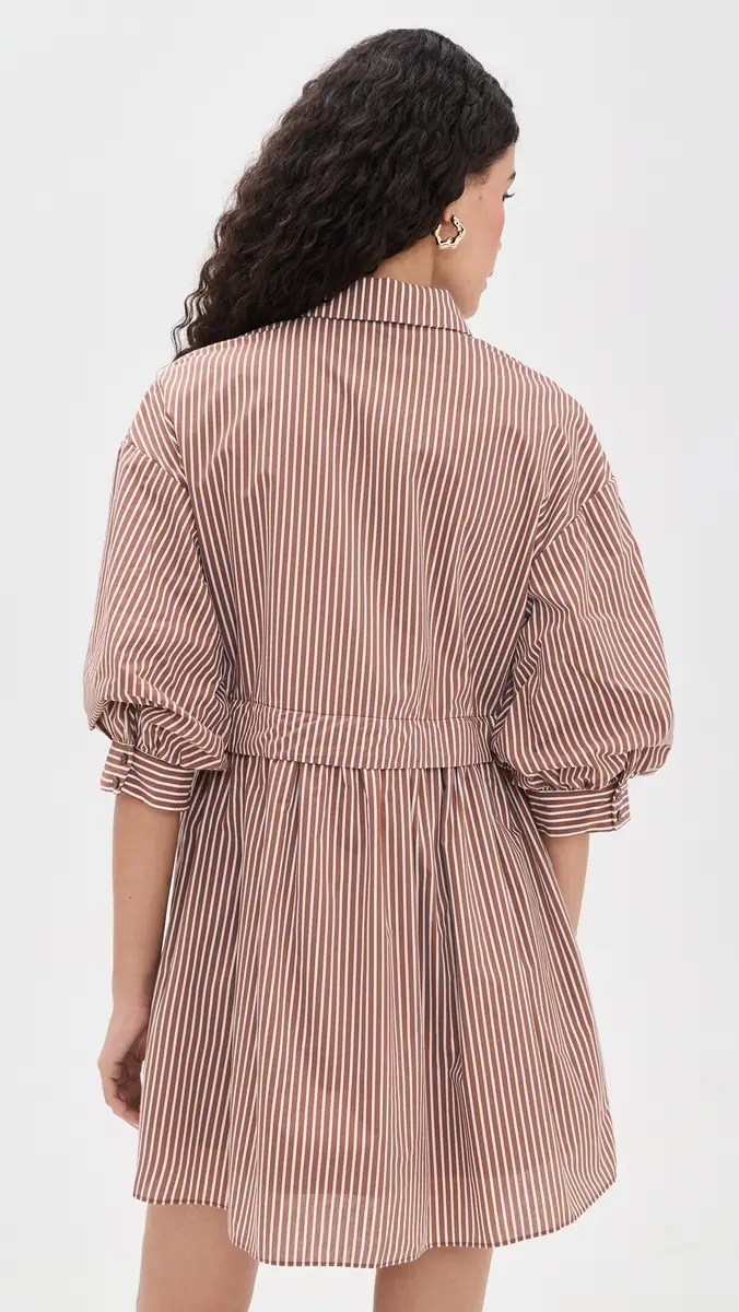 English Factory Stripe Puff Sleeve Shirt Dress | Thumbnail 3 English Factory Stripe Puff Sleeve Shirt Dress | Thumbnail 3