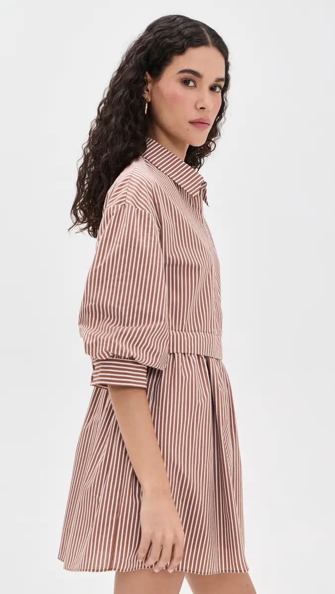 English Factory Stripe Puff Sleeve Shirt Dress | Thumbnail 4 English Factory Stripe Puff Sleeve Shirt Dress | Thumbnail 4