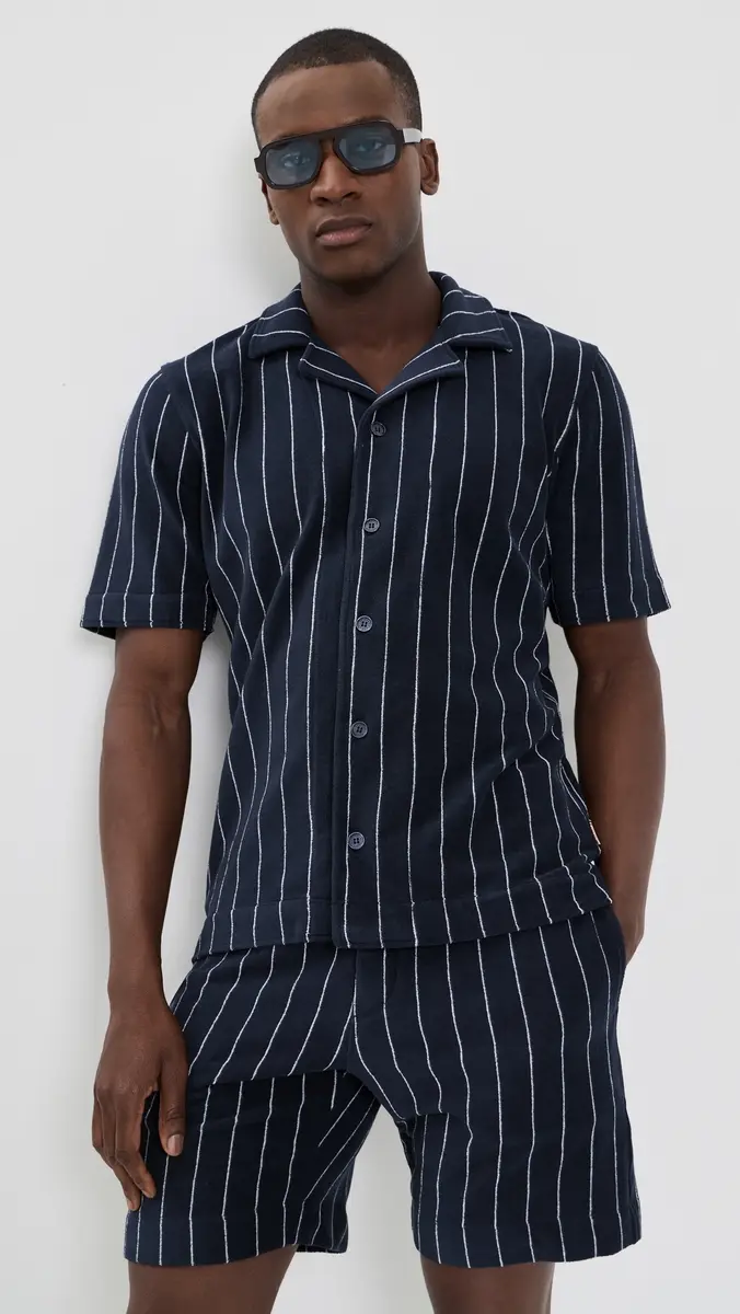 Orlebar Brown Hawkin Stripe Towelling Shirt | Thumbnail 2 Orlebar Brown Hawkin Stripe Towelling Shirt | Thumbnail 2