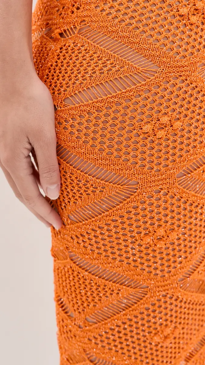 Dur Doux Aperol Diamond Maxi Dress | Thumbnail 6 Dur Doux Aperol Diamond Maxi Dress | Thumbnail 6