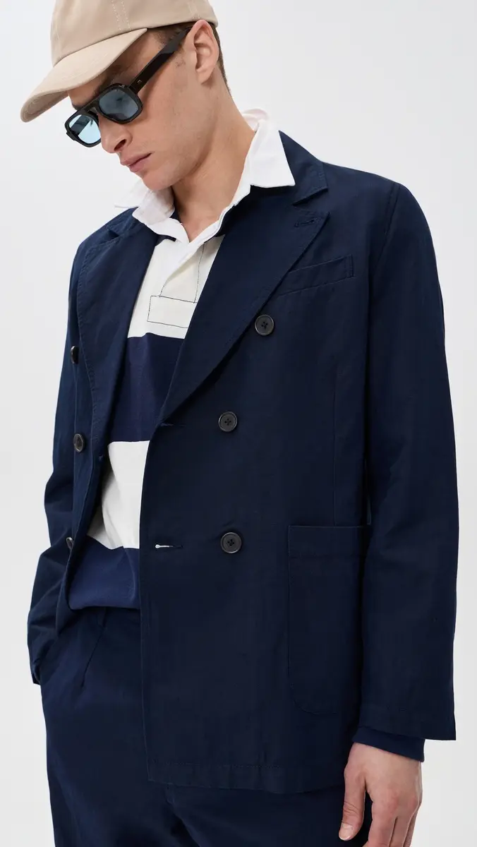 UNIVERSAL WORKS Manor Double Breasted Linen Jacket | Thumbnail 2 UNIVERSAL WORKS Manor Double Breasted Linen Jacket | Thumbnail 2