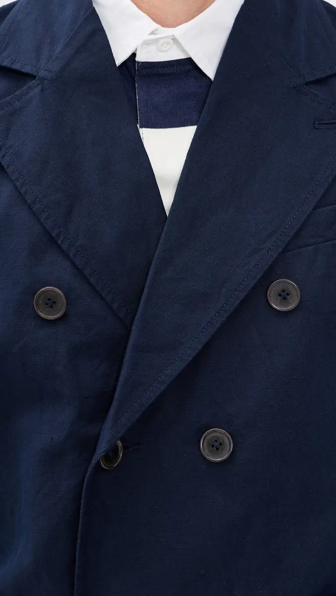 UNIVERSAL WORKS Manor Double Breasted Linen Jacket | Thumbnail 6 UNIVERSAL WORKS Manor Double Breasted Linen Jacket | Thumbnail 6