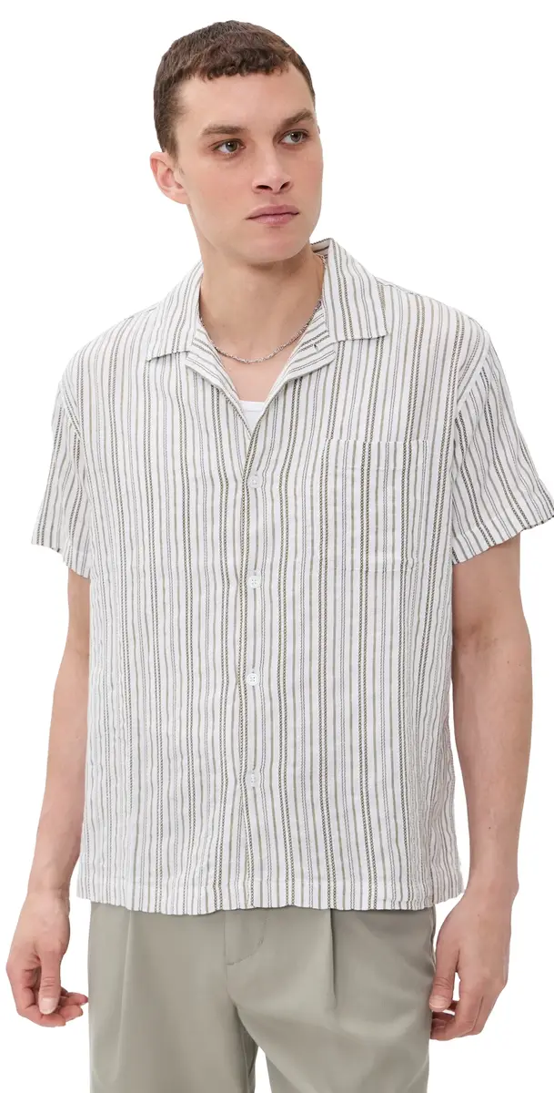 Obey Evans Woven Top Moss Green Multi S | Image 1 Obey Evans Woven Top Moss Green Multi S | Image 1