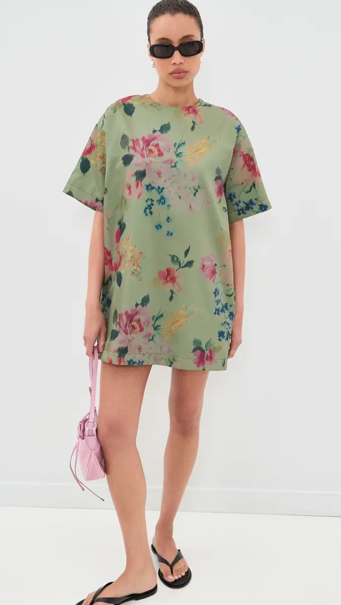 MARQUES ALMEIDA Bonded Satin T-Shirt Dress | Thumbnail 2 MARQUES ALMEIDA Bonded Satin T-Shirt Dress | Thumbnail 2