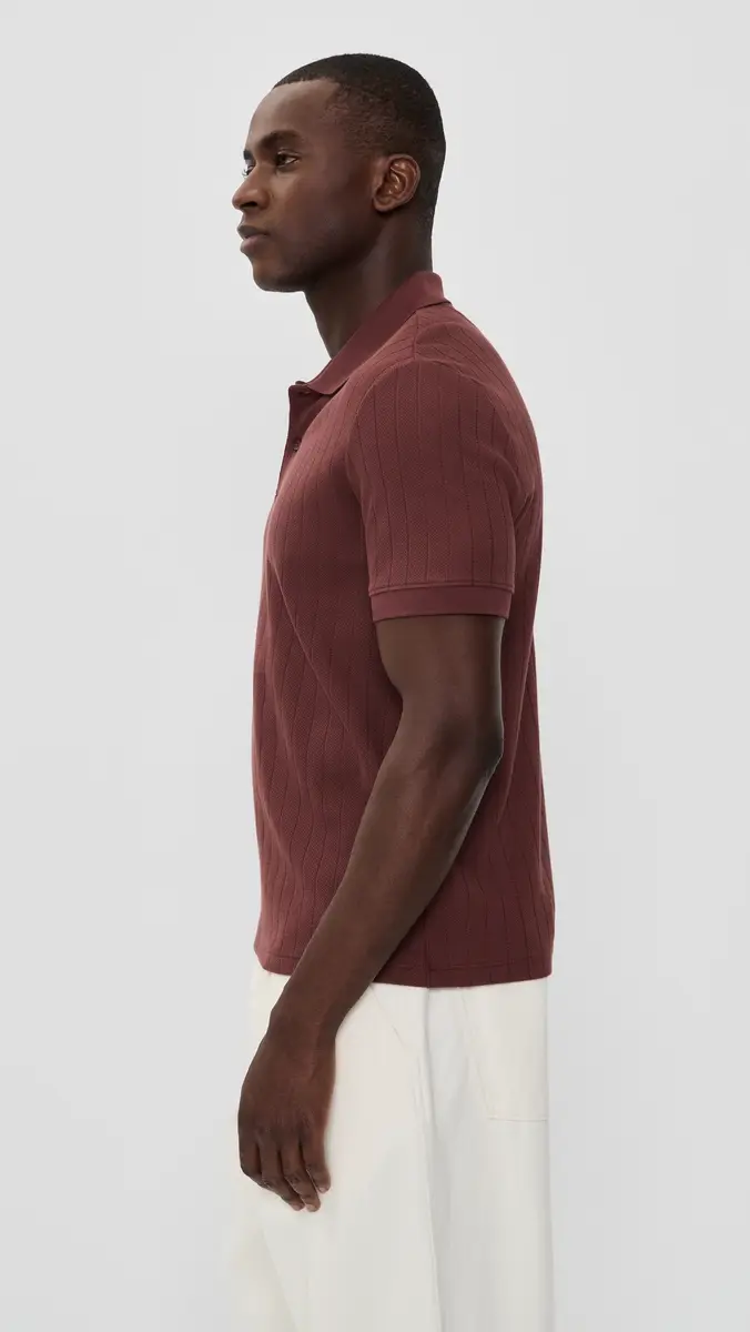 Vince Drop Needle Stripe Polo | Thumbnail 4 Vince Drop Needle Stripe Polo | Thumbnail 4
