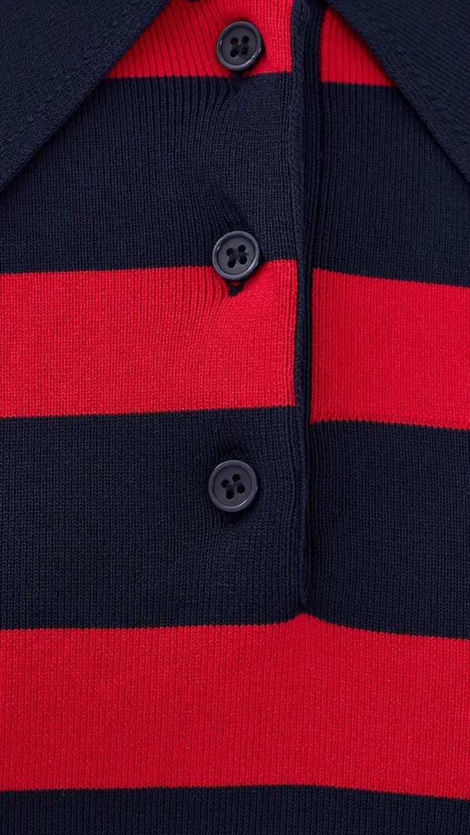 English Factory Striped Polo Knit Top | Thumbnail 5