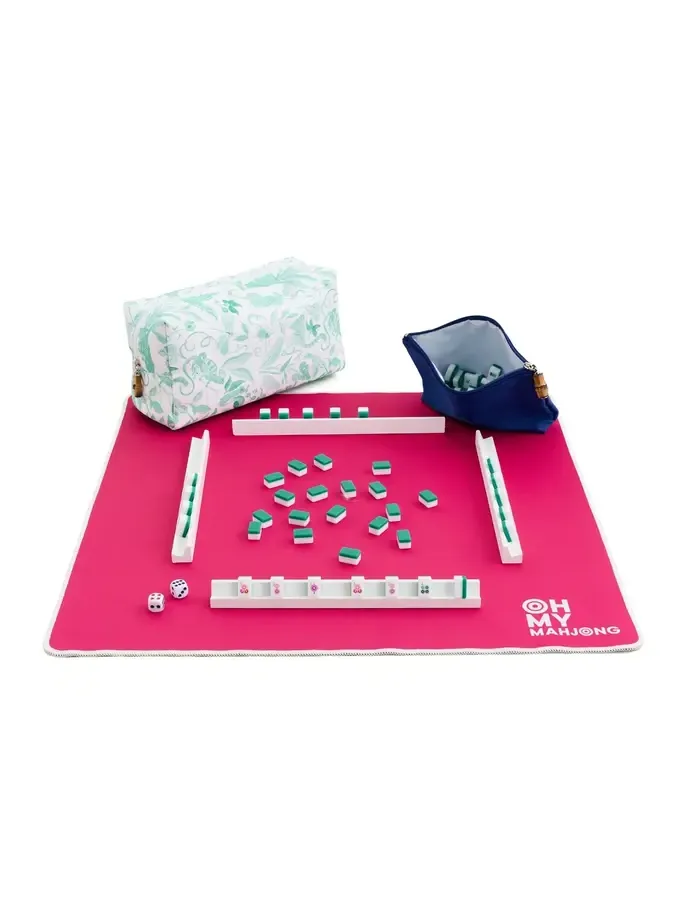 Oh My Mahjong Palm Beach Travel Set Blue
