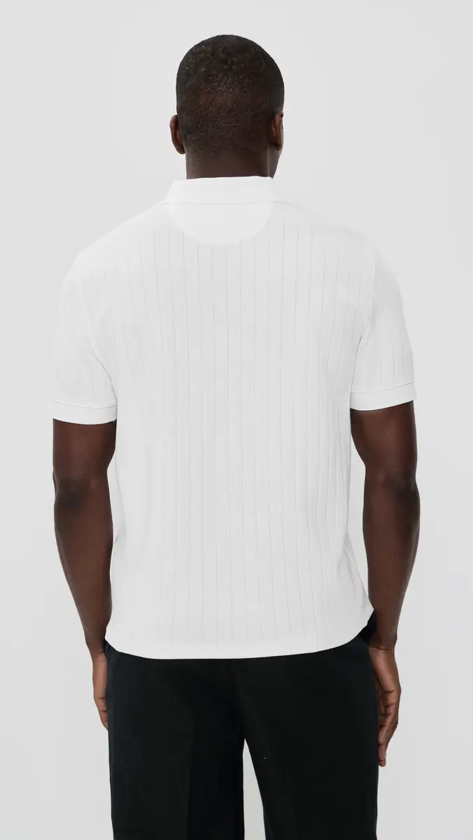 Vince Drop Needle Stripe Polo | Thumbnail 3 Vince Drop Needle Stripe Polo | Thumbnail 3