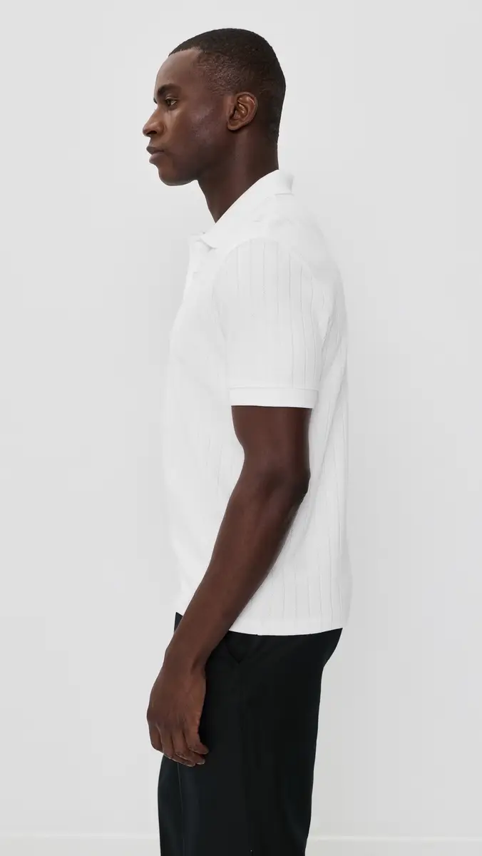 Vince Drop Needle Stripe Polo | Thumbnail 4 Vince Drop Needle Stripe Polo | Thumbnail 4