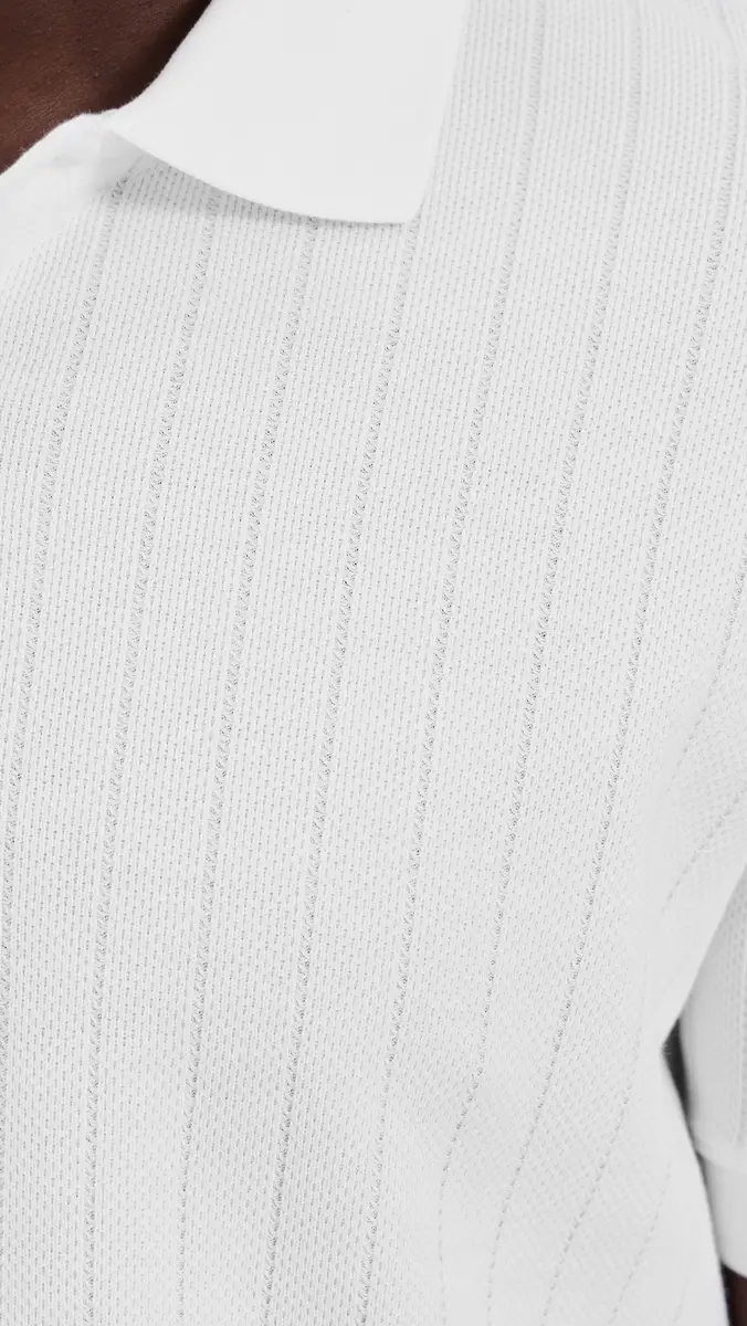 Vince Drop Needle Stripe Polo | Thumbnail 6 Vince Drop Needle Stripe Polo | Thumbnail 6