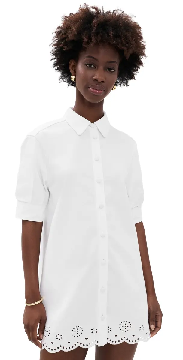FRAME The Eyelet Play Dress White | Image 1 FRAME The Eyelet Play Dress White | Image 1