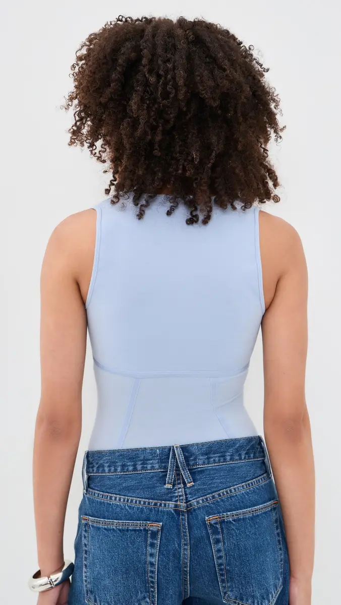 Fleur du Mal Cotton Scoop Neck Thong Bodysuit | Thumbnail 3