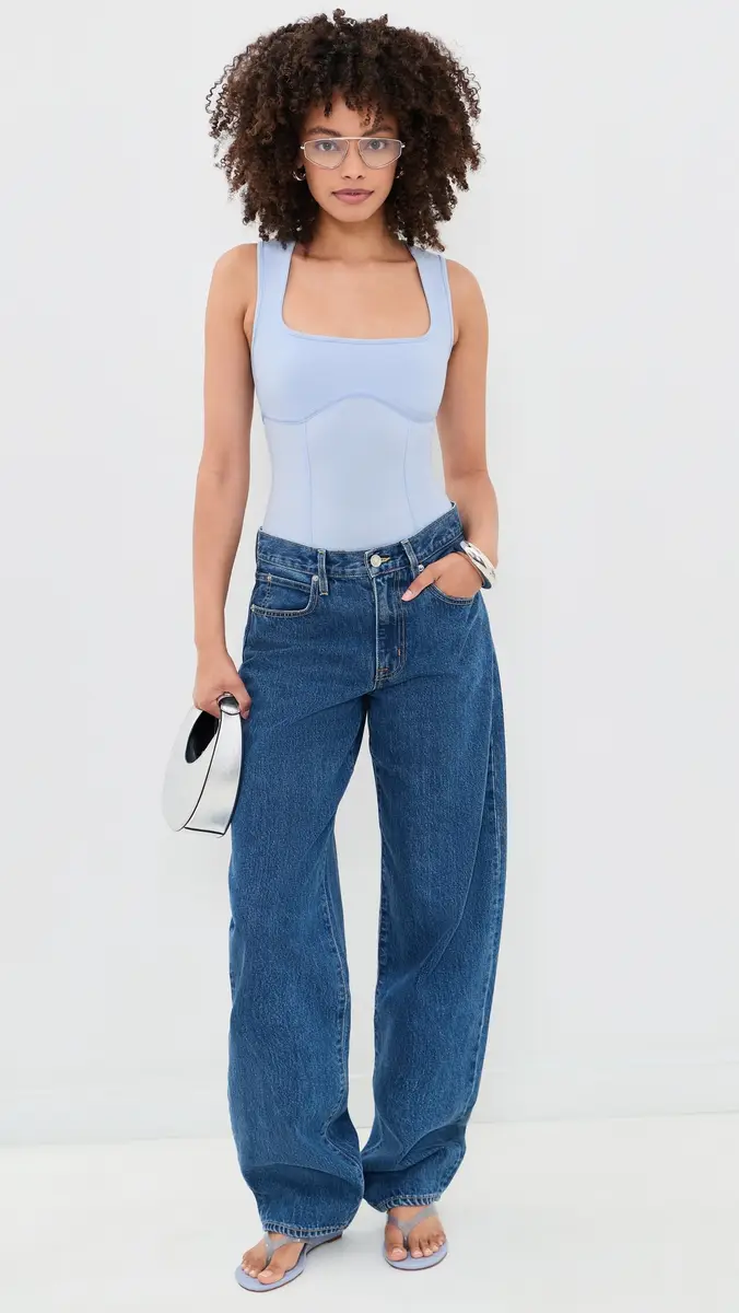 Fleur du Mal Cotton Scoop Neck Thong Bodysuit | Thumbnail 5