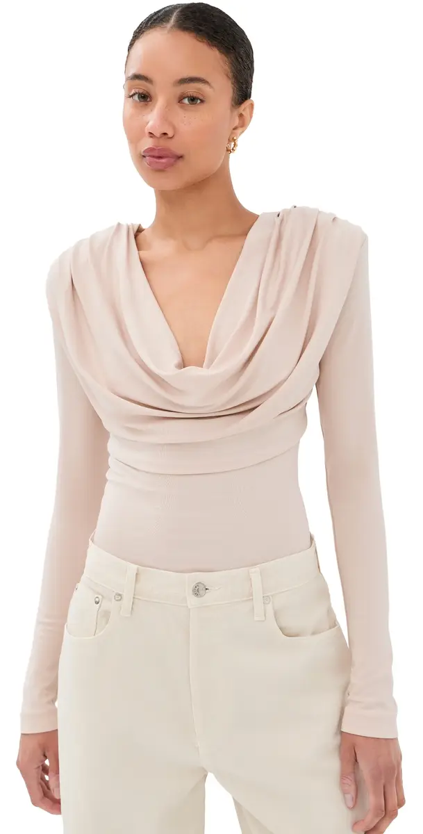 Wardrobe.NYC WARDROBE. NYC Matte Draped Top | Image 1 Wardrobe.NYC WARDROBE. NYC Matte Draped Top | Image 1