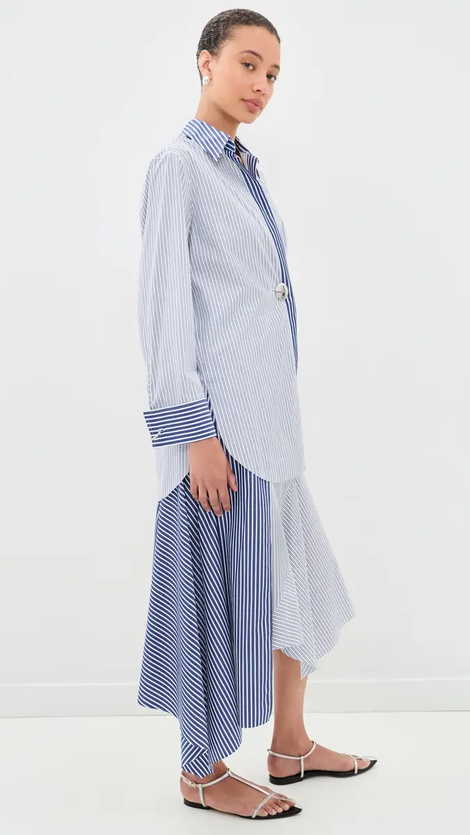MARQUES ALMEIDA Patchwork Overlapping Front Tailored Shirt | Thumbnail 4