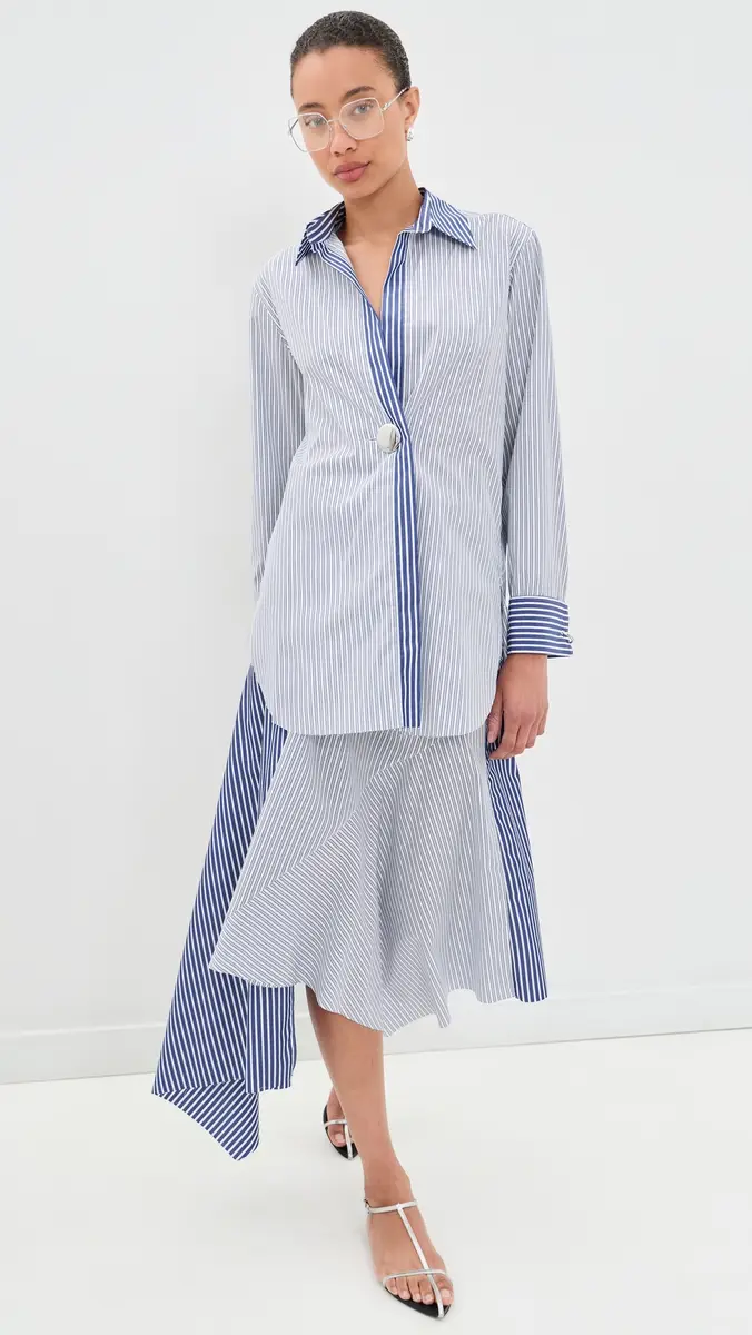 MARQUES ALMEIDA Patchwork Overlapping Front Tailored Shirt | Thumbnail 5