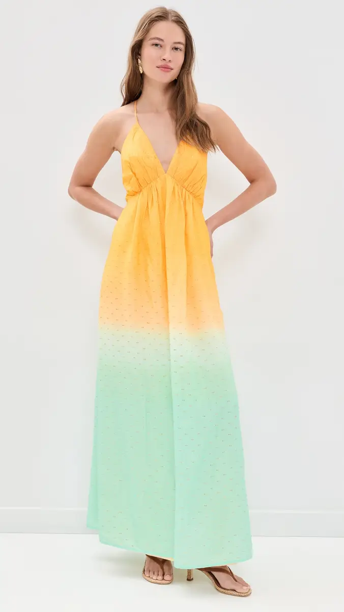Dress To Multicolor Nascente Metallic Open Back Maxi Dress | Thumbnail 2