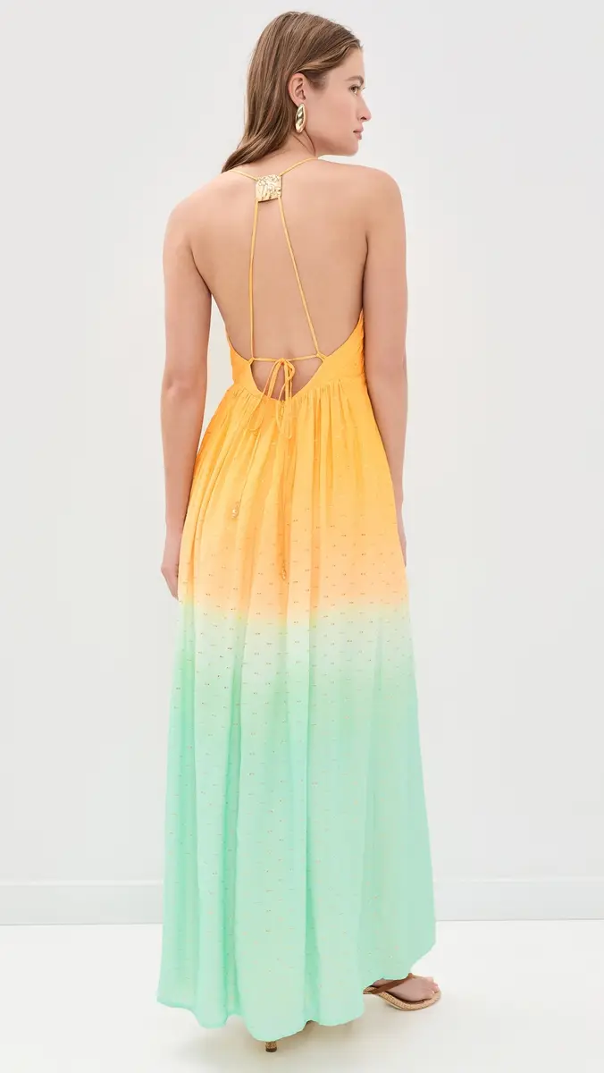 Dress To Multicolor Nascente Metallic Open Back Maxi Dress | Thumbnail 3