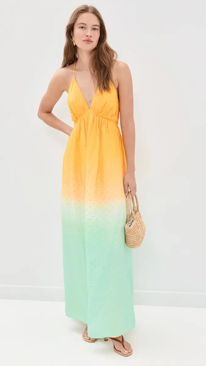 Dress To Multicolor Nascente Metallic Open Back Maxi Dress | Thumbnail 5