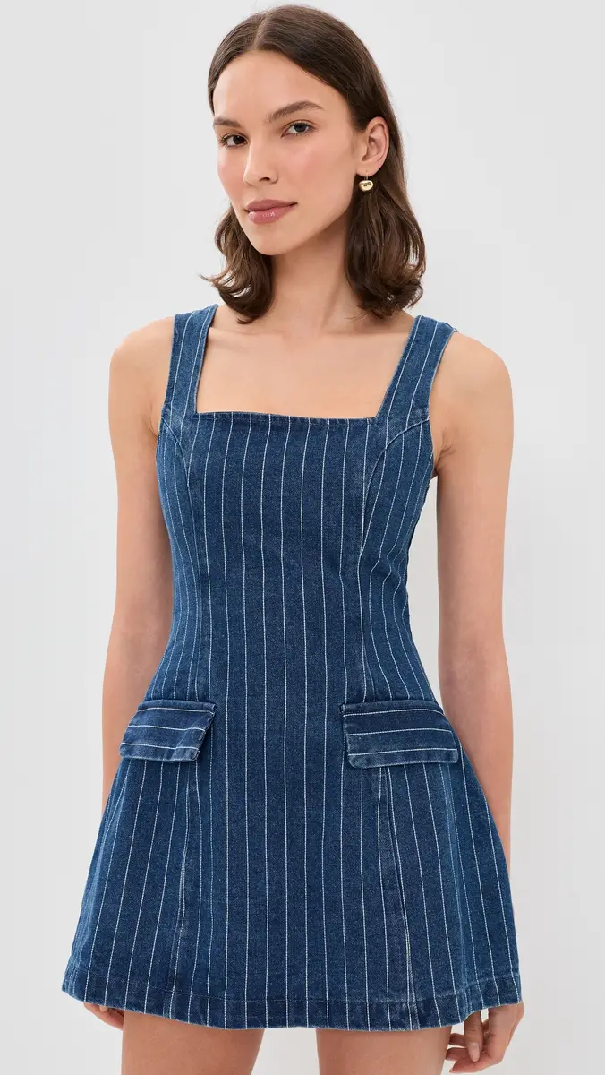 Line & Dot Monah Denim Mini Dress | Thumbnail 2
