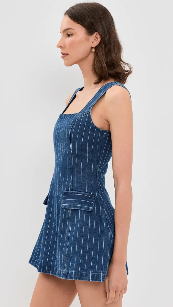 Line & Dot Monah Denim Mini Dress | Thumbnail 4