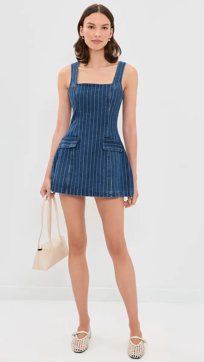 Line & Dot Monah Denim Mini Dress | Thumbnail 5