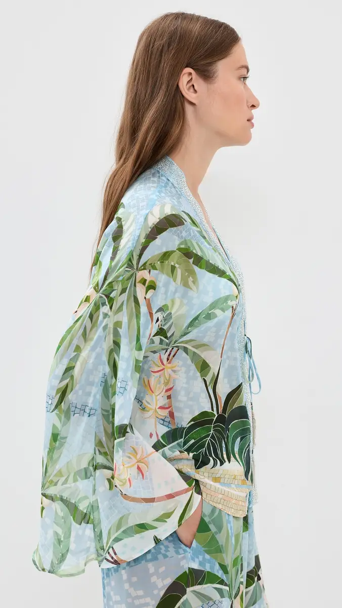 Farm Rio Embroidered Coverup Blouse | Thumbnail 4 Farm Rio Embroidered Coverup Blouse | Thumbnail 4