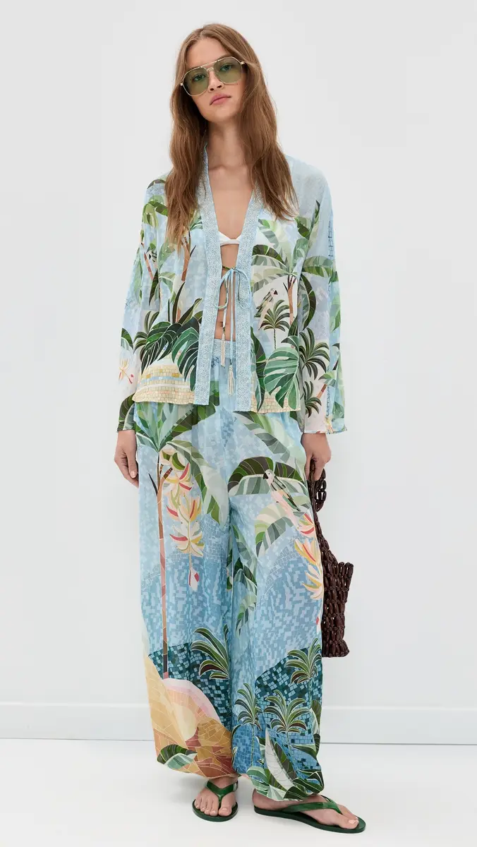 Farm Rio Embroidered Coverup Blouse | Thumbnail 5 Farm Rio Embroidered Coverup Blouse | Thumbnail 5