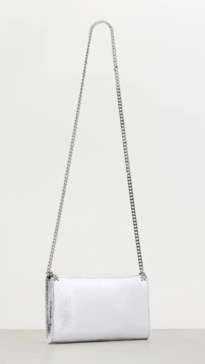 Stella McCartney Falabella Metallic Wallet On Chain Silver One Size | Thumbnail 4 Stella McCartney Falabella Metallic Wallet On Chain Silver One Size | Thumbnail 4