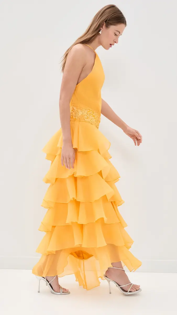 Yellow The Label Dahlia Organza Dress | Thumbnail 4