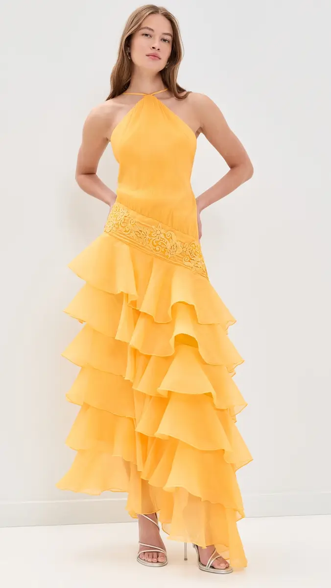 Yellow The Label Dahlia Organza Dress | Thumbnail 5