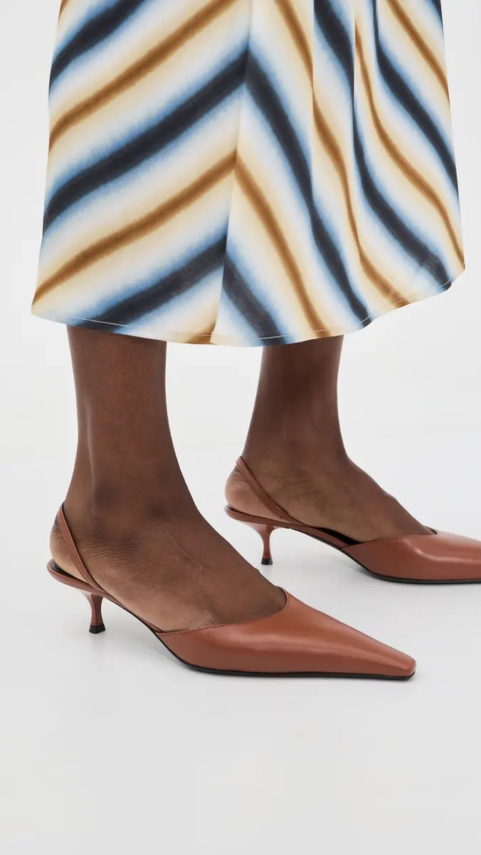 Victoria Beckham 45mm Sloan Halter Back Heels Dark Tan | Thumbnail 3 Victoria Beckham 45mm Sloan Halter Back Heels Dark Tan | Thumbnail 3