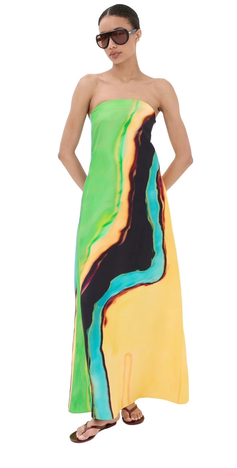 Christopher Esber Aura Silk Strapless Dress