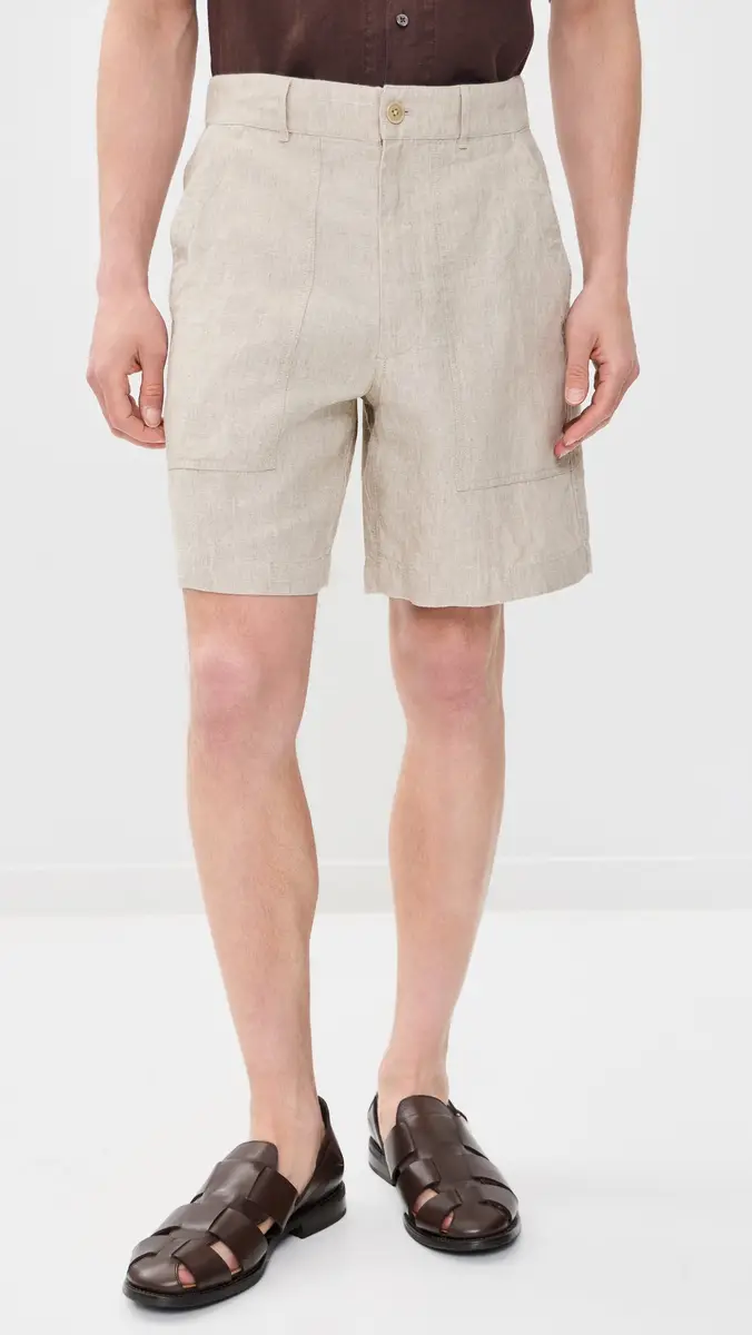 Alex Mill Pull On Field Shorts In Flax Linen 19 | Thumbnail 2 Alex Mill Pull On Field Shorts In Flax Linen 19 | Thumbnail 2